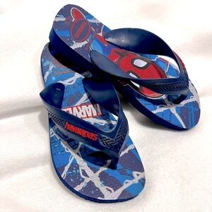 Haviana Marvel Spider Man Flip Flops Size 13C/1Y NWOT